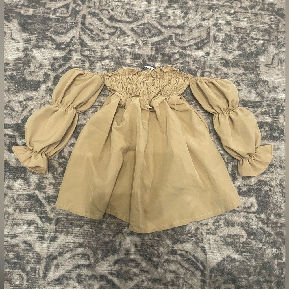 Baileys Blossoms Off-Shoulder baby dress